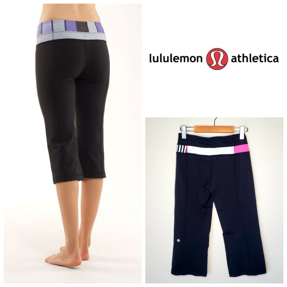 LULULEMON The Groove Cropped Black Leggings